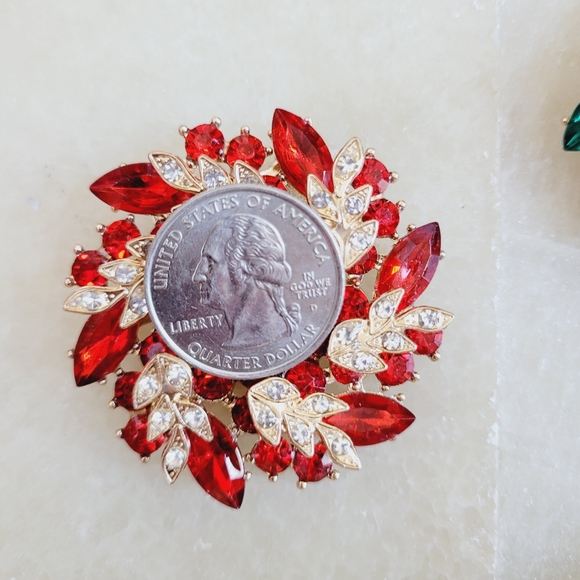 3-D Rhinestone Wreaths Set of 5 Multi Color  NWT - Picture 3 of 7